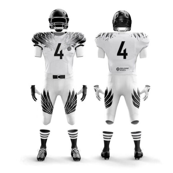 Custom Football Jerseys & Uniforms Youth or Adult Lightning white