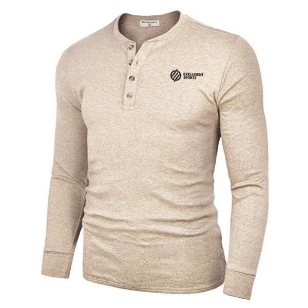 Men Solid Button Front Notch